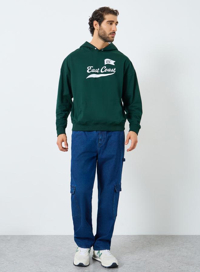 Styli Men Oversized Heavy Fleece Printed Hoodie - Image 2